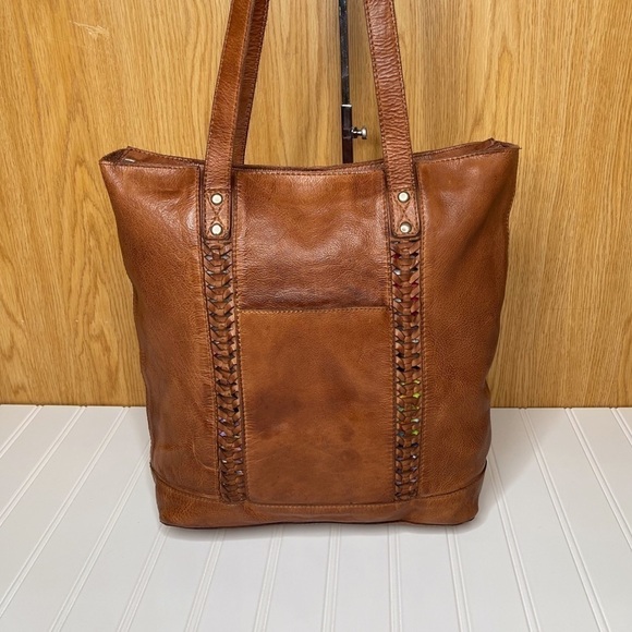 Vilenca Holland Handbags - Vilenca Holland Leather Tote Bag Leather Braided Detail